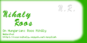 mihaly roos business card